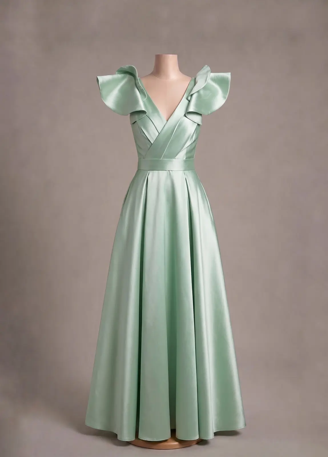 Vestido longo — Verde Menta na cor Verde