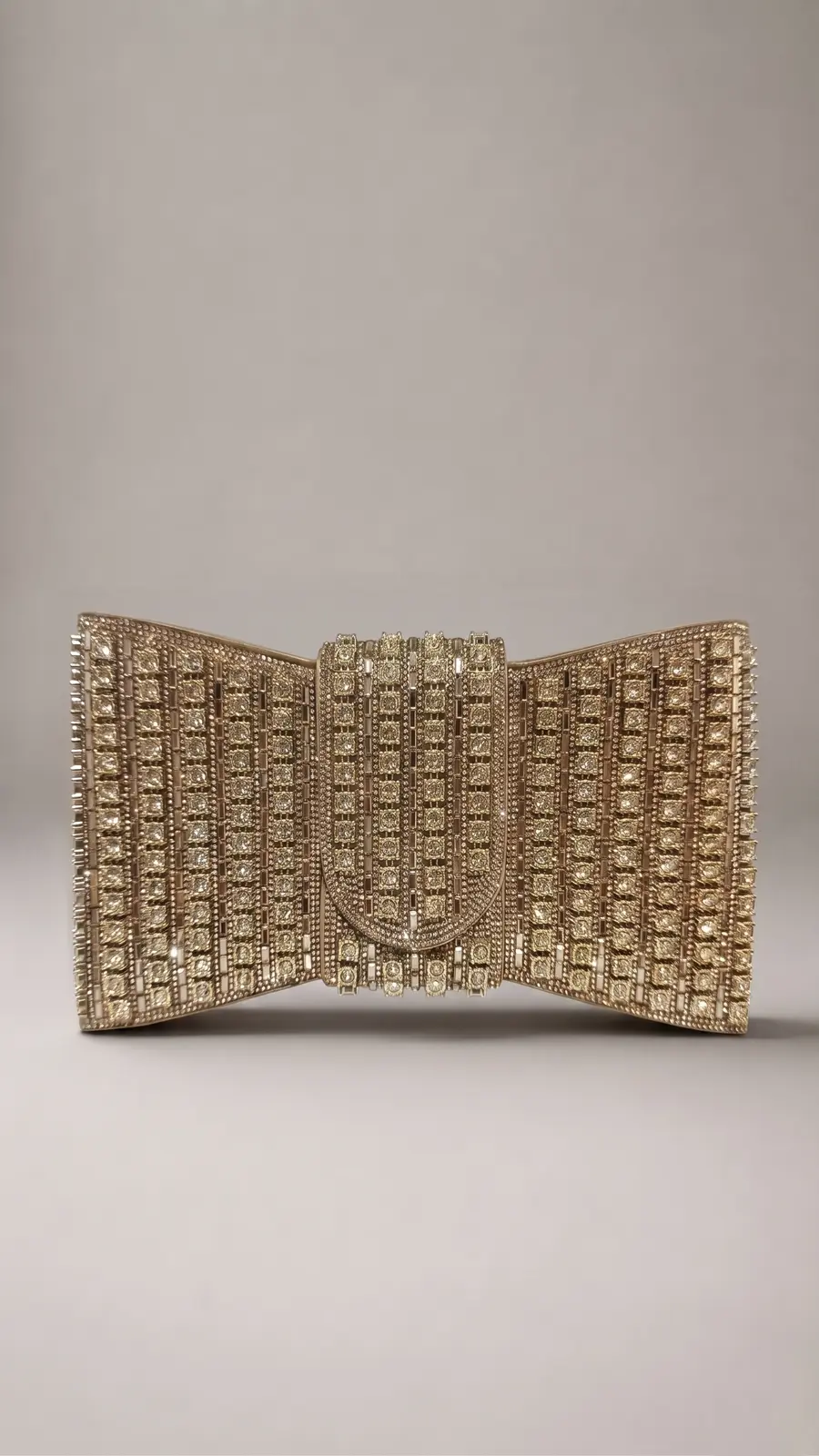 Bolsa de festa — Dourada Laço — frente