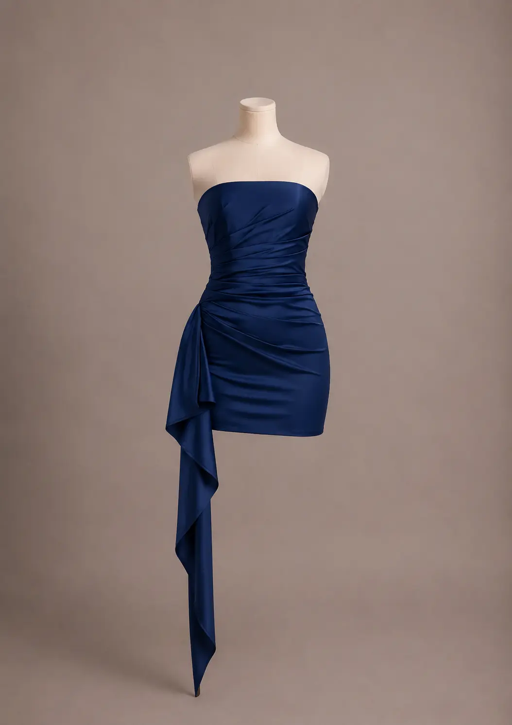 Vestido curto — azul-marinho — frente