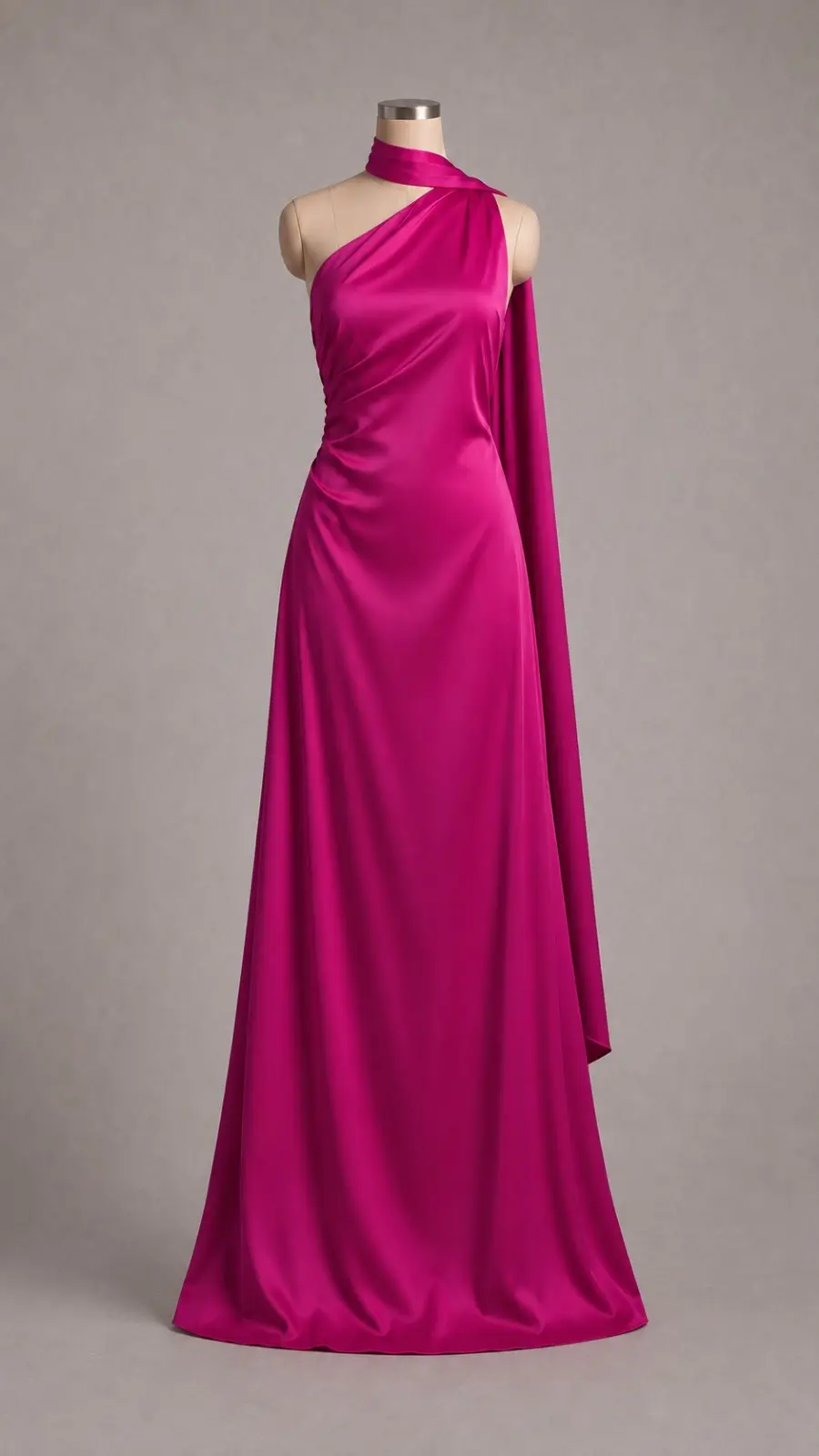 Vestido longo — Rosa Pink Costas Nuas — frente