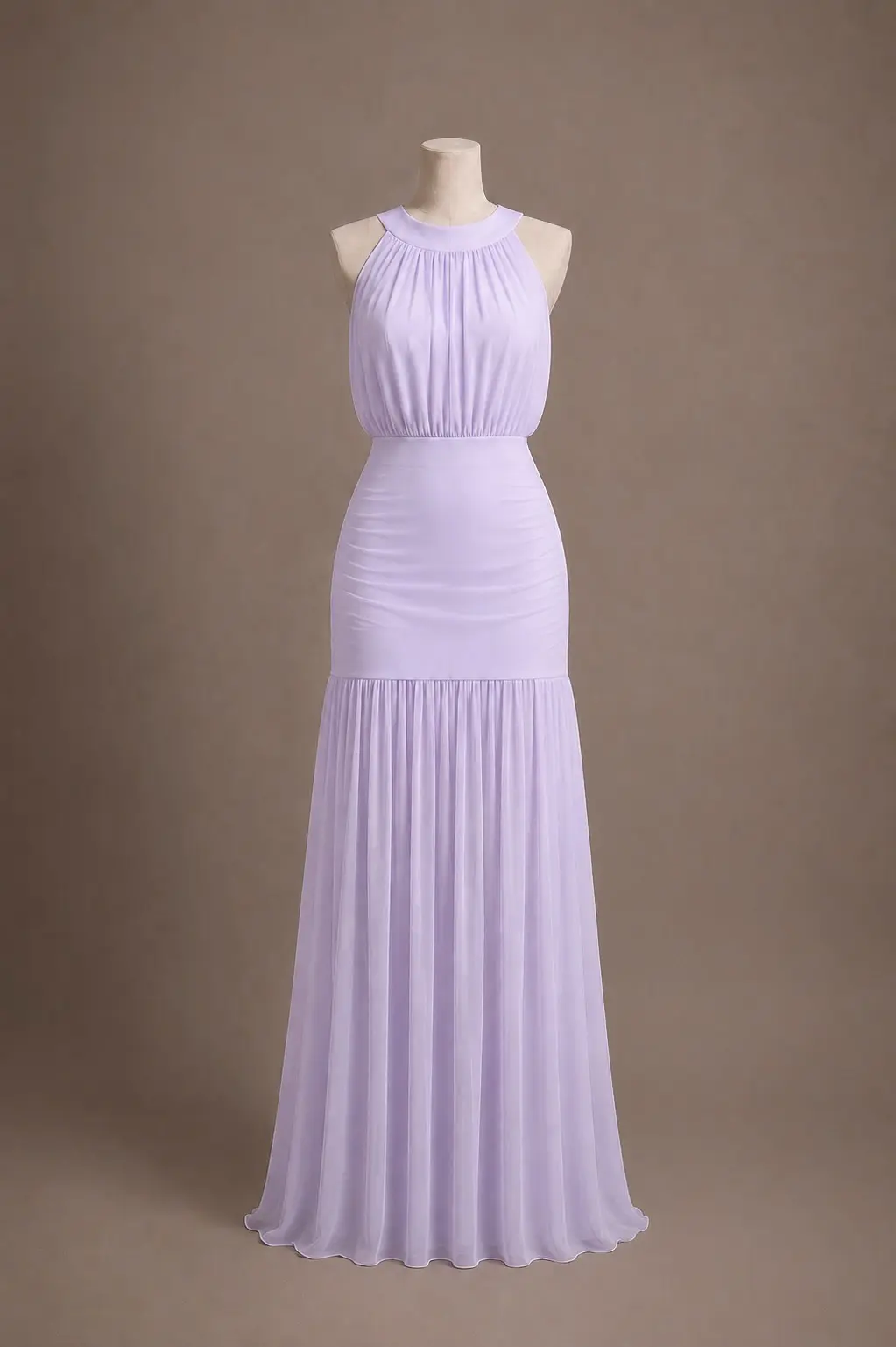 Vestido longo — Lilás — frente