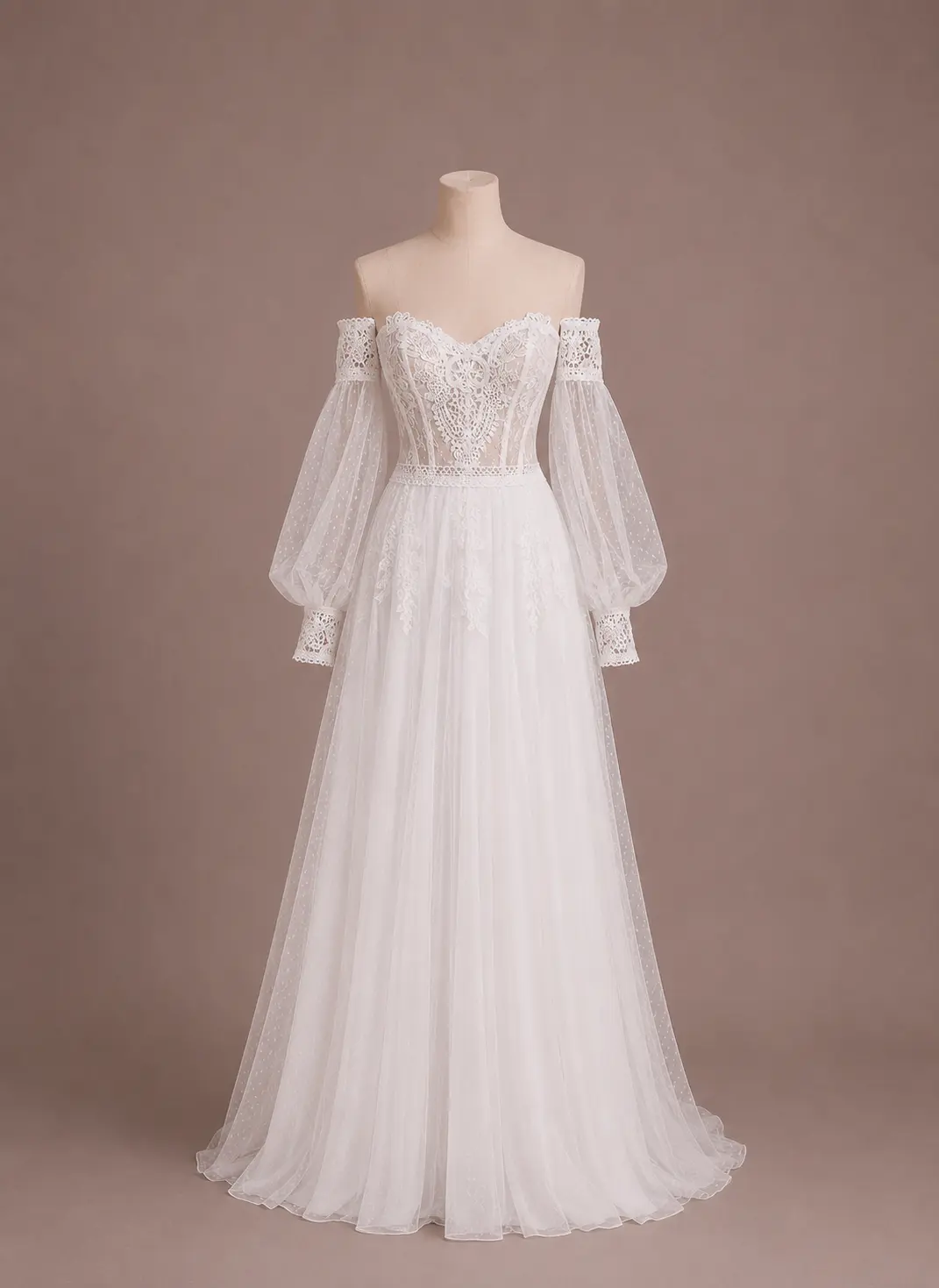 Vestido para noiva — Branco — frente