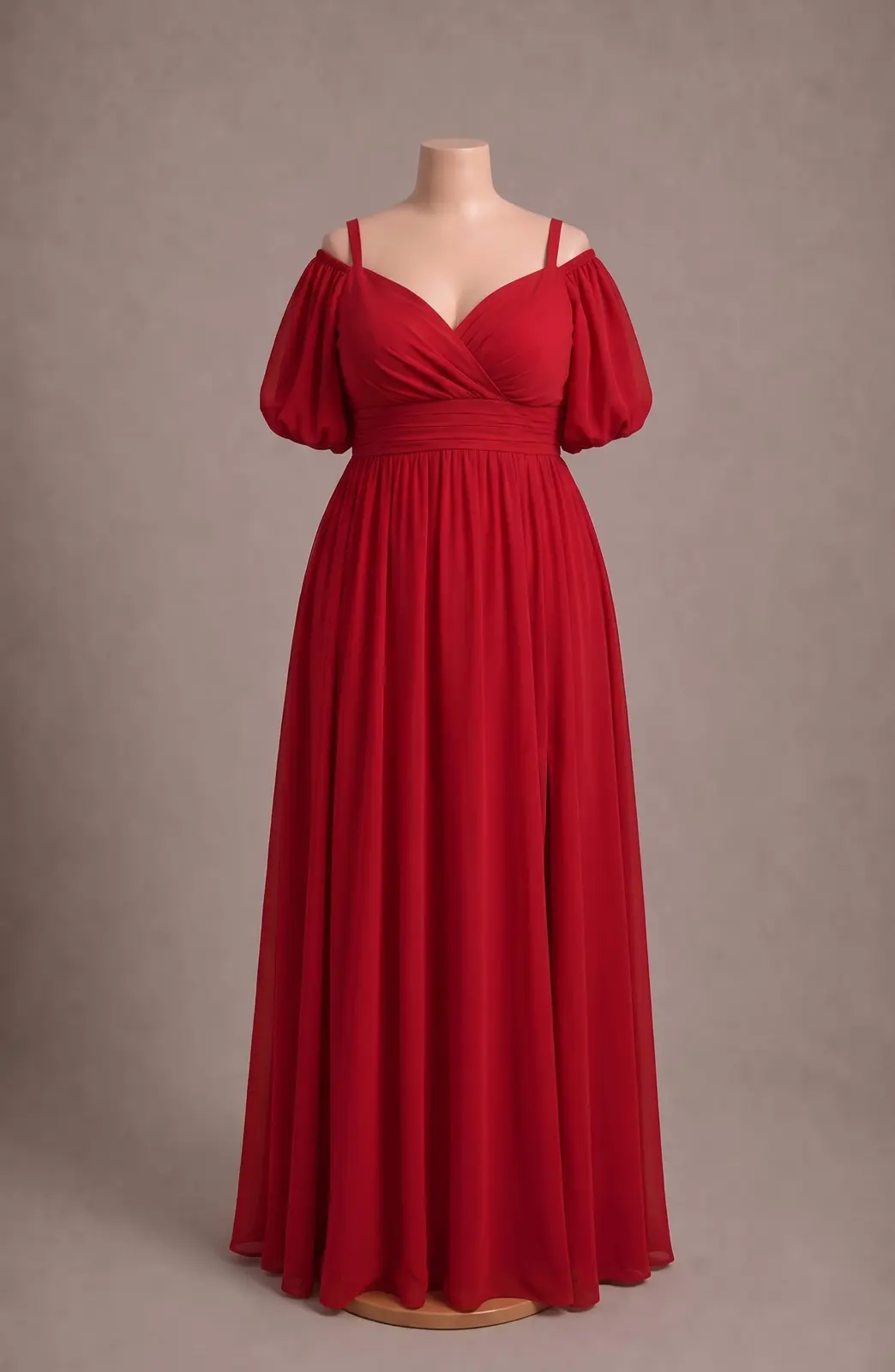 Vestido longo — Vermelho — frente