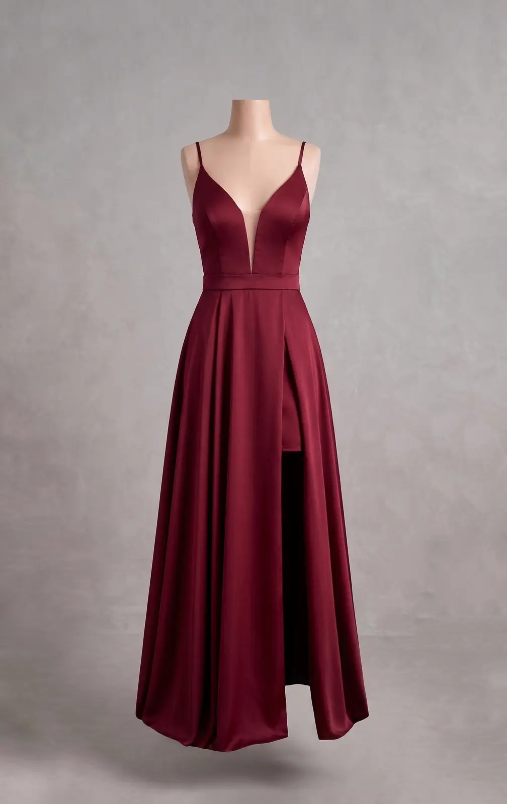 Vestido longo — Marsala — frente