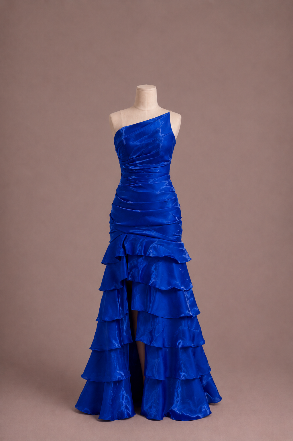 Vestido longo — Azul royal glow de Camadas — frente