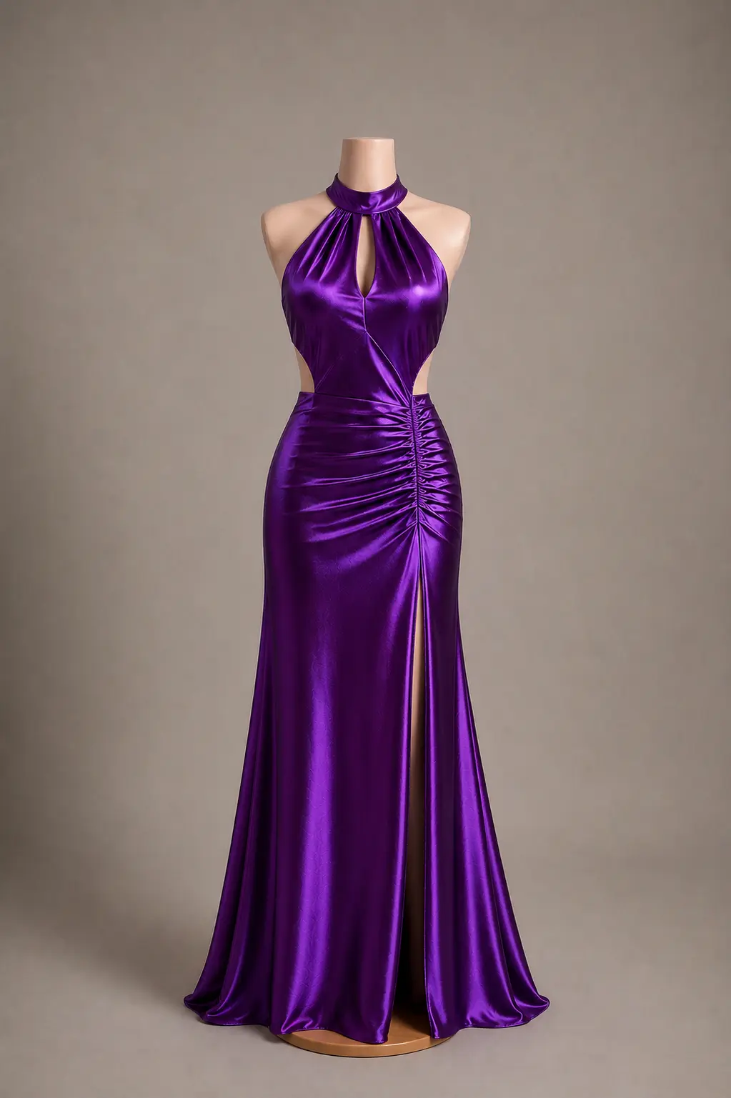 Vestido longo — Roxo — frente