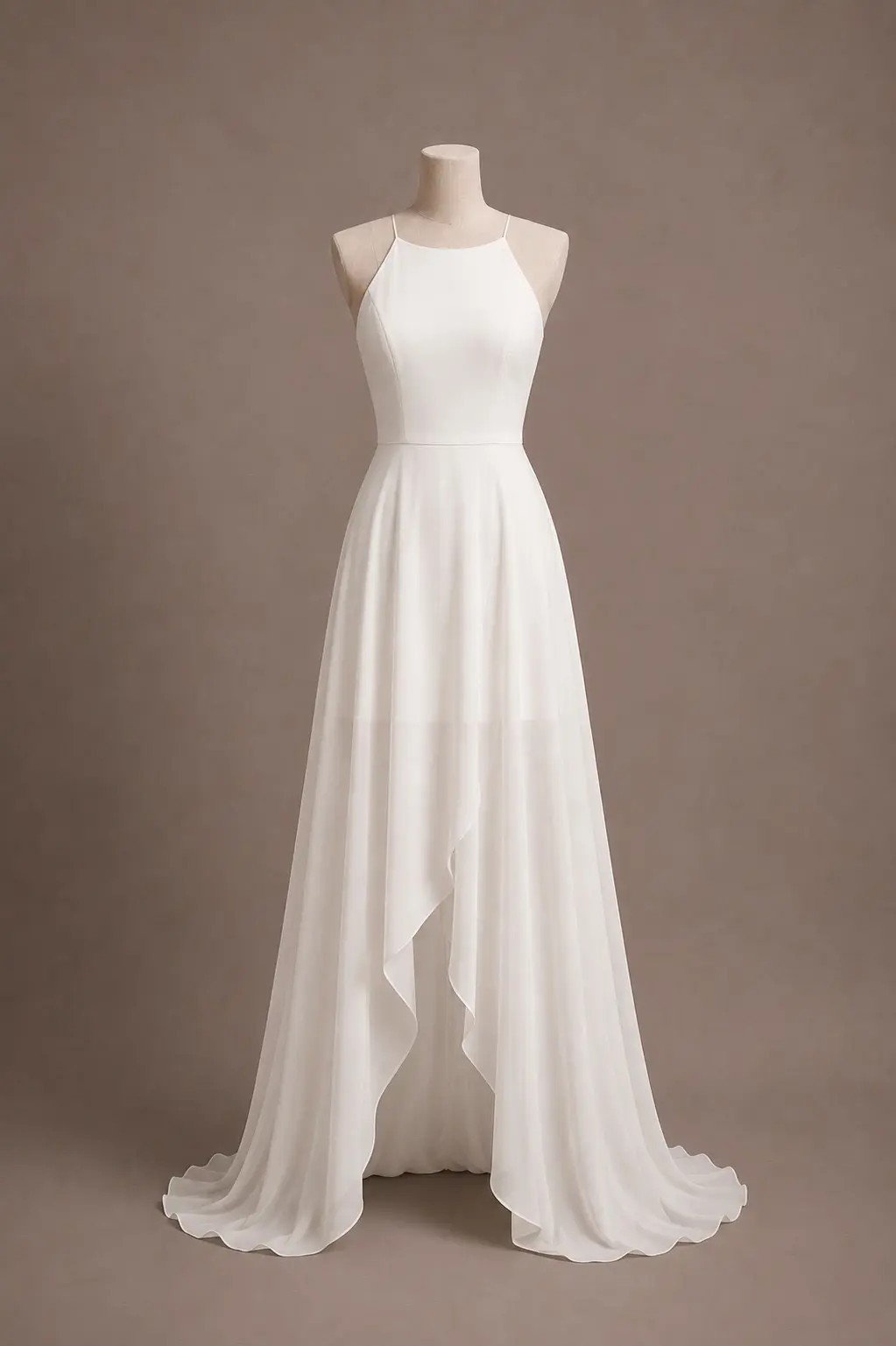 Vestido longo — Branco — frente