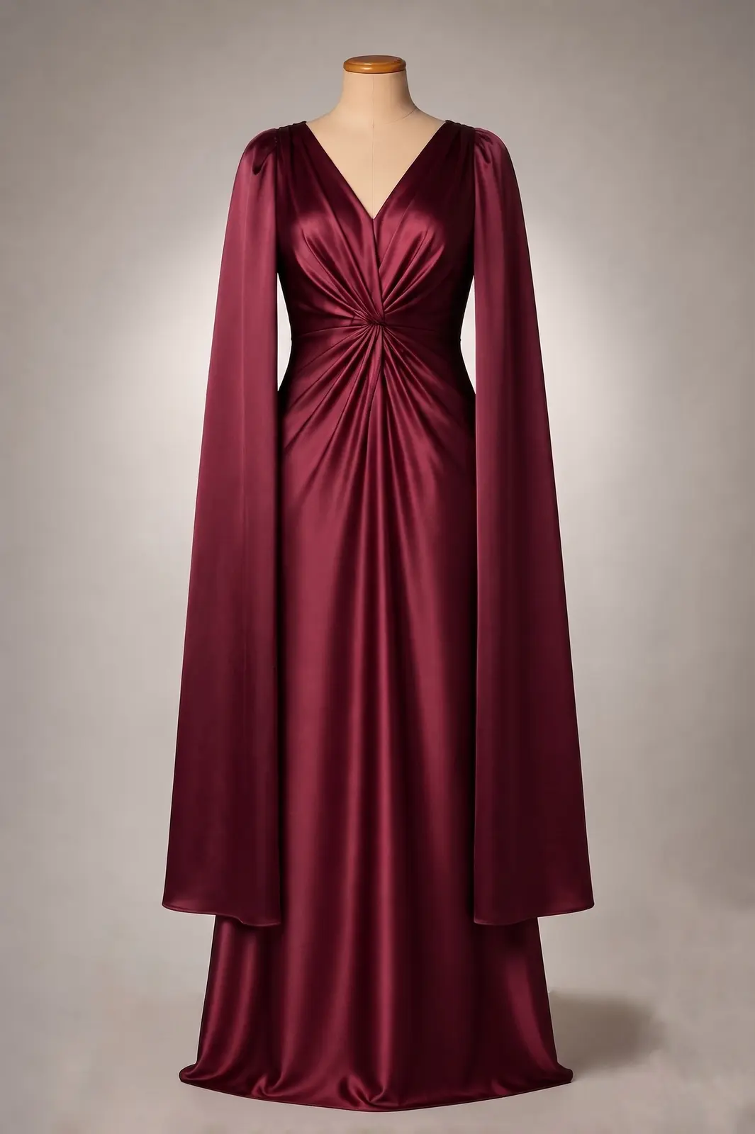 Vestido longo — Marsala — frente