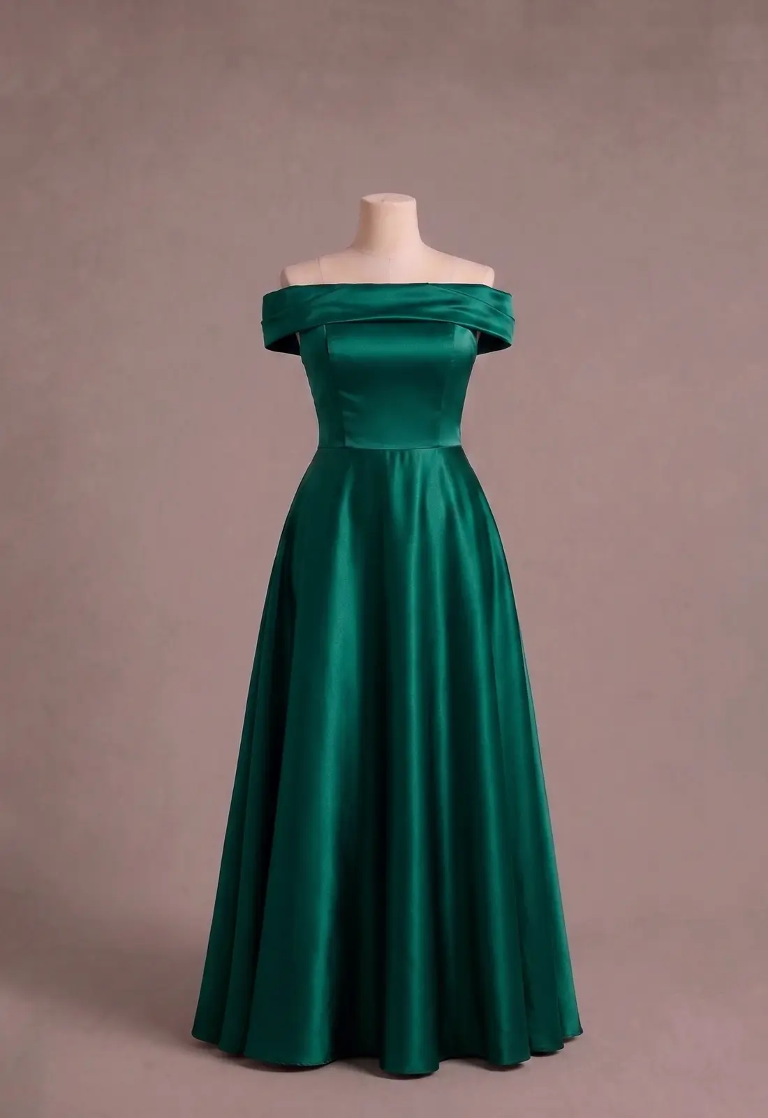 Vestido longo — Verde — frente